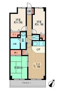 グランドゥール相模【1階】の間取り