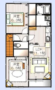 埼玉県川越市大字下新河岸【アパート】の間取り