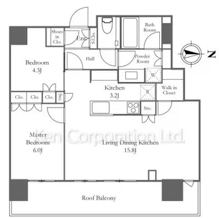 THE YOKOHAMA FRONT TOWER【26階】の間取り