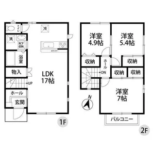 千葉県流山市おおたかの森東4【一戸建】の間取り