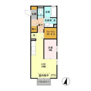 リヴェール見和【2階】の間取り