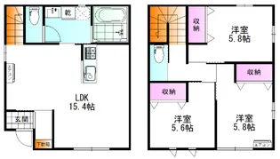 群馬県伊勢崎市連取町【一戸建】の間取り