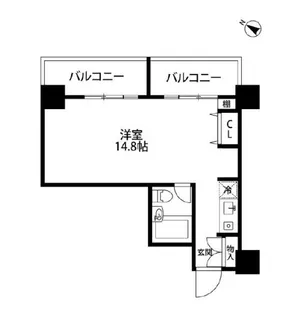 東京都港区麻布台2【マンション】の間取り