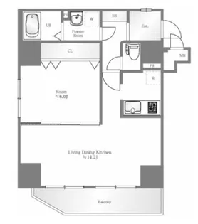 東京都台東区上野1【マンション】の間取り