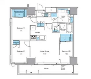 東京都目黒区青葉台4【マンション】の間取り