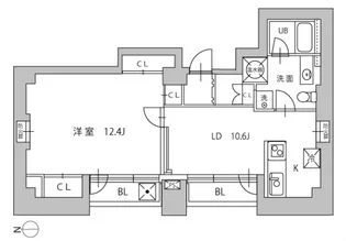 ルーチェ高輪【9階】の間取り