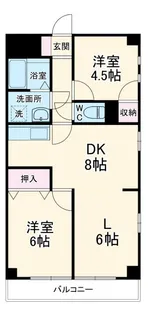 ベルメゾン市が尾A【1階】の間取り