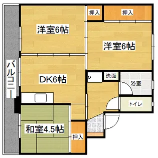 ビレッジハウス甘木一木4【5階】の間取り