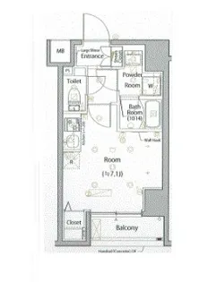 スカイコートプライム大井町【9階】の間取り