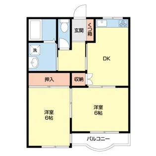 サンシャイン中原【1階】の間取り