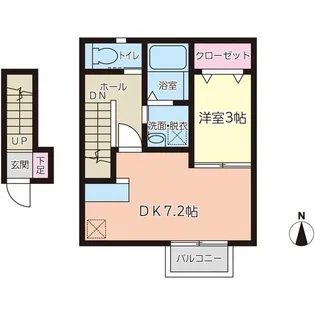 プレモリー長町南A【2階】の間取り