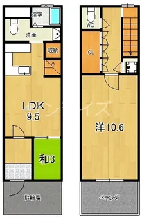 大阪府大阪市都島区都島北通1【一戸建】の間取り