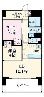 リーラ横浜川和町【1階】の間取り