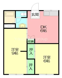 山室ハイツA【1階】の間取り