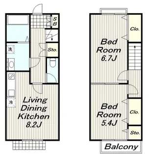神奈川県愛甲郡愛川町中津【一戸建】の間取り