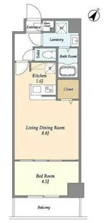 アルファコート常盤台3【1階】の間取り