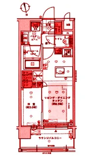 グラサージュ横濱桜木町フィオーレシエル【7階】の間取り