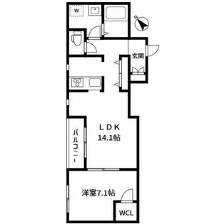 アロハス神楽坂【2階】の間取り