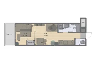 フランカー桜ノ宮SIX【4階】の間取り