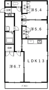 サルイオビヒロ【10階】の間取り