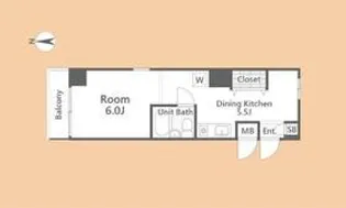 メゾンユーフラテス【4階】の間取り