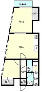 日乃出ハイツ【3階】の間取り