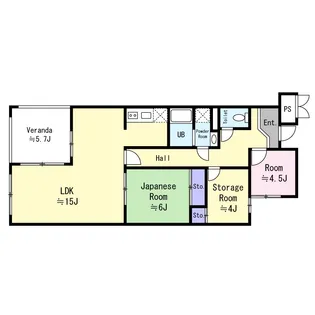 クリーン・ブルー【4階】の間取り