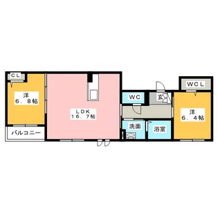 テリオス定納山【2階】の間取り