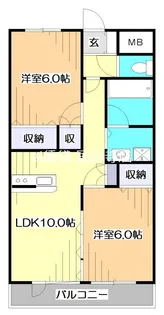東京都小平市小川東町5【アパート】の間取り