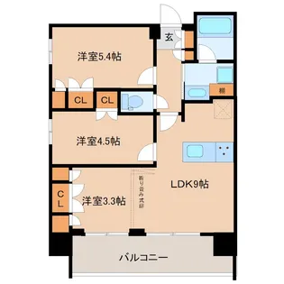 レヴァンテ根岸【13階】の間取り