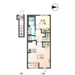 ルミエール宮路【1階】の間取り