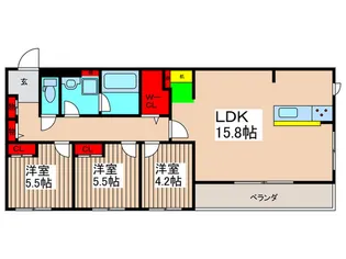 仮)妙典4丁目新築計画【2階】の間取り