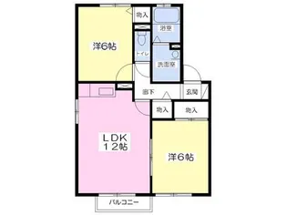 ルミエール城南【1階】の間取り