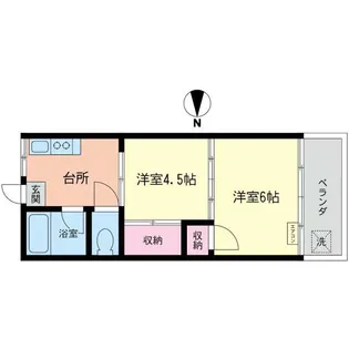 ヒルズ梶山【1階】の間取り
