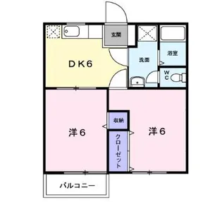 エステートY A棟【2階】の間取り