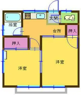 北寺尾荘【1階】の間取り