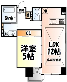 フェリシダ五橋【7階】の間取り