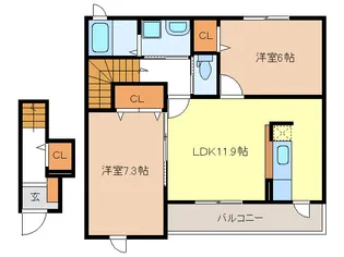 クレール【2階】の間取り