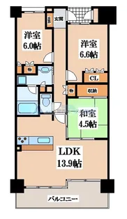 ファミール上石切アルテサージュ【10階】の間取り
