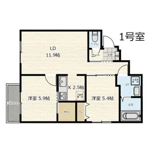 URBAN FLATS 平岸II(アーバンフラッツ平岸II)【3階】の間取り