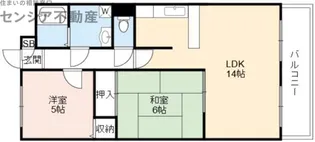 コンフォートヴィラ深江橋【6階】の間取り