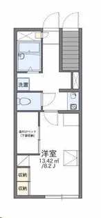 レオパレスブルースカイ【1階】の間取り