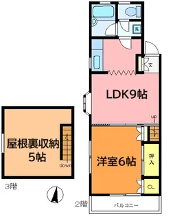 ハイムクローバー【2階】の間取り