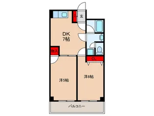 第2高光マンション【2階】の間取り