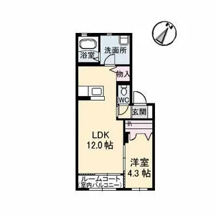 プリムヴェール 壱番館【1階】の間取り