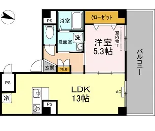 スクエアーハウス【3階】の間取り