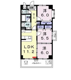 チュナリー ヒルズ イースト【4階】の間取り