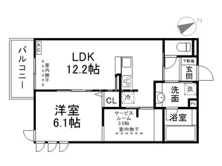 アロース フェリス【2階】の間取り