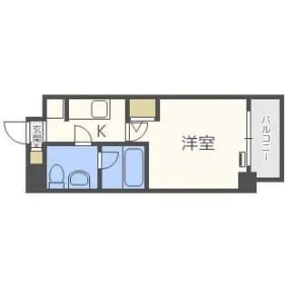 ルクレ新町レジデンス【7階】の間取り