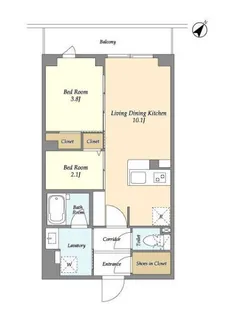 KDXレジデンス田園調布南【1階】の間取り